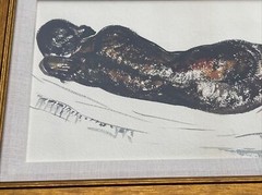 Frances Shloss Painting Nude Woman Reclined 1940’s Listed American New York rare