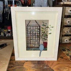 Cat 3D Painting On Glass Jean Pierre Weill Birds „Birdcage“ Vitreography