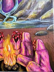 Original acrylic painting sold by artist 8 x 6 inches