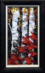 Maya Eventov Flower Acrylic Canvas with ADL090915-07beautiful Custom Framed Art