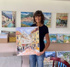 Montmartre Paris Impasto Oil Painting on Canvas Abstract Cityscape Painting