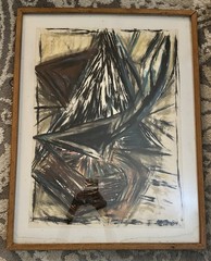 Morton Grossman Watercolor on Paper, Signed and Dated Abstract Artwork