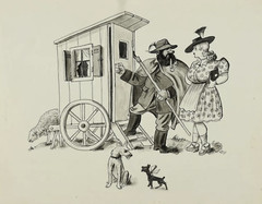 Shepherd’s Wagon | Pen and Pen Drawing by Josef Geis | Flying Leaves