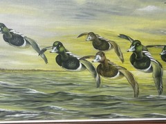 Milton Geyer Duck Decoy Carver Green Bay Wisconsin Original Painting Signed