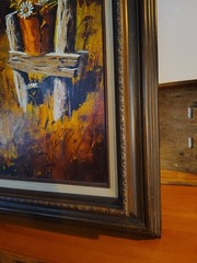 Vintage Dale A. Klee Signed Painting Framed Acrylic On Canvas 19″ x 31″ Daisies