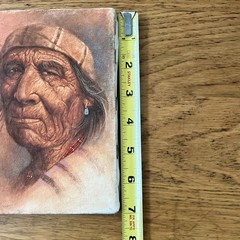 Tony M. Sandoval ( Dine (Navajo) 1943-2021) “ Navajo Man “ Oil on Canvas 5” X 7”