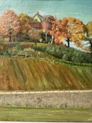 Antique North Carolina Painting Impressionist 1918 Landscape William Kirkgaard