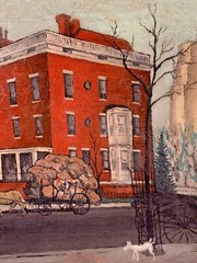 Listed Artist Glenn O. Coleman (1887-1932) Signed Oil On Canvas „The Red House“