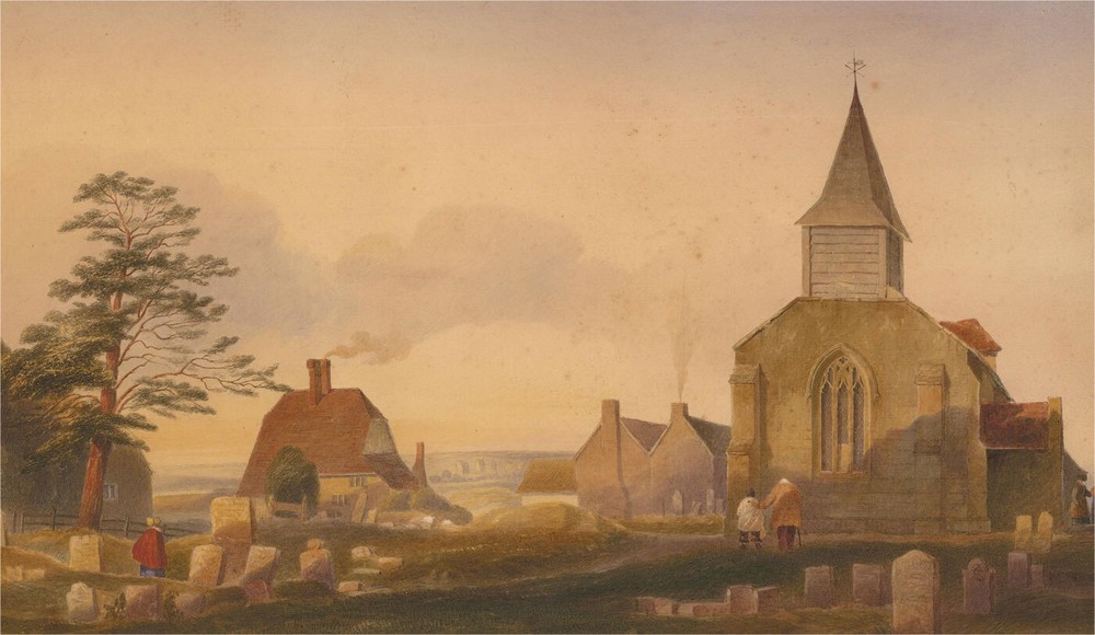 Mid 19th Century Watercolour – A Quiet Moment Of Remembrance