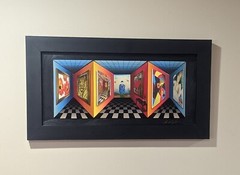 2 items, Fine Art, 3 Dimensional structure sculpture, art in motion, painting