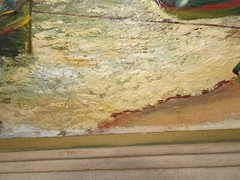 Vintage Oil Picture Painting ‚Pulling Boat in from Ocean signed P. H. Schuchard