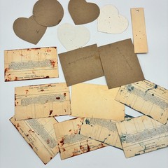 Vtg Hand Painted Rosemaling Samples Lot of 16 on Scrap Paper Cardboard Folk Art
