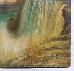 Niagara Falls Oil Painting By William Merritt Post Blue Book Listed Artist AS-IS