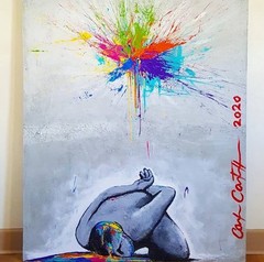 Assassination of the Mundane, Large Scale, Acrylic on Concrete Board, 6×5 feet