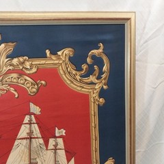 Echo Scarf Cavelle Nautical Imported French Vintage Framed Silk – 32″x32″
