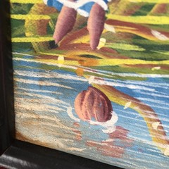2 Framed Original Signed Paintings of Haiti Island Sugarcane Harvest (see note)