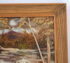 Framed Collage Natural Flora Botanical Pansy Stockton „Canjilon Lake“ Mountains