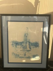 Alfred Birdsey Sailboats Seascape Original Painting Signed