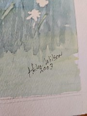 Lot Of 2 Original Watercolor Paintings Signed Helen Wilson 1999/2003 Unframed