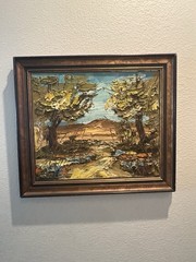 Vintage Rabby Impasto Oil Painting – Signed – Framed Southwest Landscape