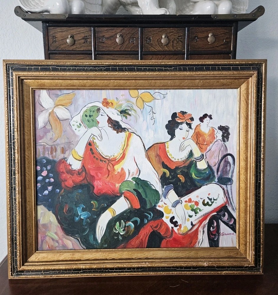 K GARRAH IMPRESSIONIST PORTRAIT OIL PAINTING WOMAN