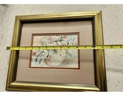 Vintage Watercolor Matted And Framed “Summer Color” Artist Lula Desiree Platt