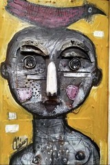 acrylic on good materials found 53×35 cm T Negrito con luz by carlos cesar