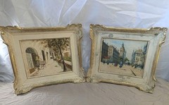 2 Mario Maresca Italian Artist 1877-1959 Oil Street Scenes Paris