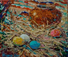Oil Hand Painting Canvas Easter Days Kalenyuk O Original Framed Wall nKalen60