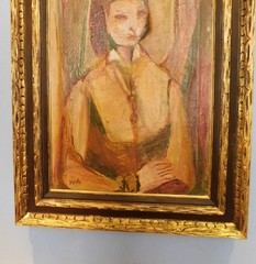 LARGE 1957 FAUVIST BAY AREA FIGURATIVE EXPRESSIONIST SCHOOL Oil PAINTING – KEITH
