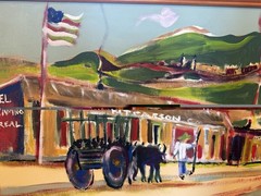 Taos NM Artist Lloyd Rivera 2005 Acrylic On Canvas Board Painting “Camino Real…”
