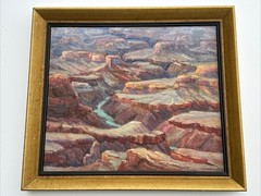 Antique Grand Canyon Painting Landscape Unsigned Nell Walker Warner 1930’s Oil