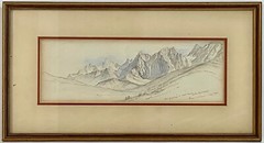 Hudson River School Artist Samuel Colman (1832-1920) Signed Mixed Media Painting