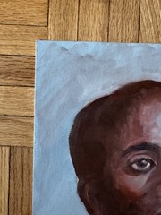 Vintage Portrait Acrylic Board Black Gender Neutral Person 12 x 16 Peter Feldman