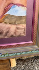 Fran Larsen Framed Watercolor Landscape Art Hand Painted Frame 34×26