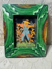 Small Claudia & Perry Hopf „An Angel“ Folk Art Scherenschnitte – Signed/Framed