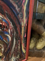 James Starkey Acrylic Oil Painting Cheyenne Sioux Native American 28×34 Lakota