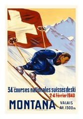 Wholesale Lot Of 10 1930s Skiing Travel Posters All Diffrent Art can Resell