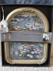 Monet “Water Lilies” 1904 Oil Framed Wall Art Print Canvas 11”x14″ Reproduction