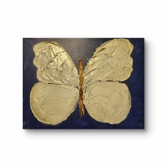 Impasto Butterfly Original Wall Art 11X14 Canvas Thick Bodied Acrylic