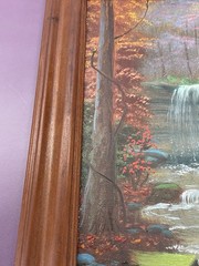 Original Oil Painting The Waterfall by Iva Prince Landscape Signed TN 2003 11×14