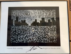 Acrylic On Canvas Painting Cityscape Signed By Coleman Blair Gockley 11×9 Framed