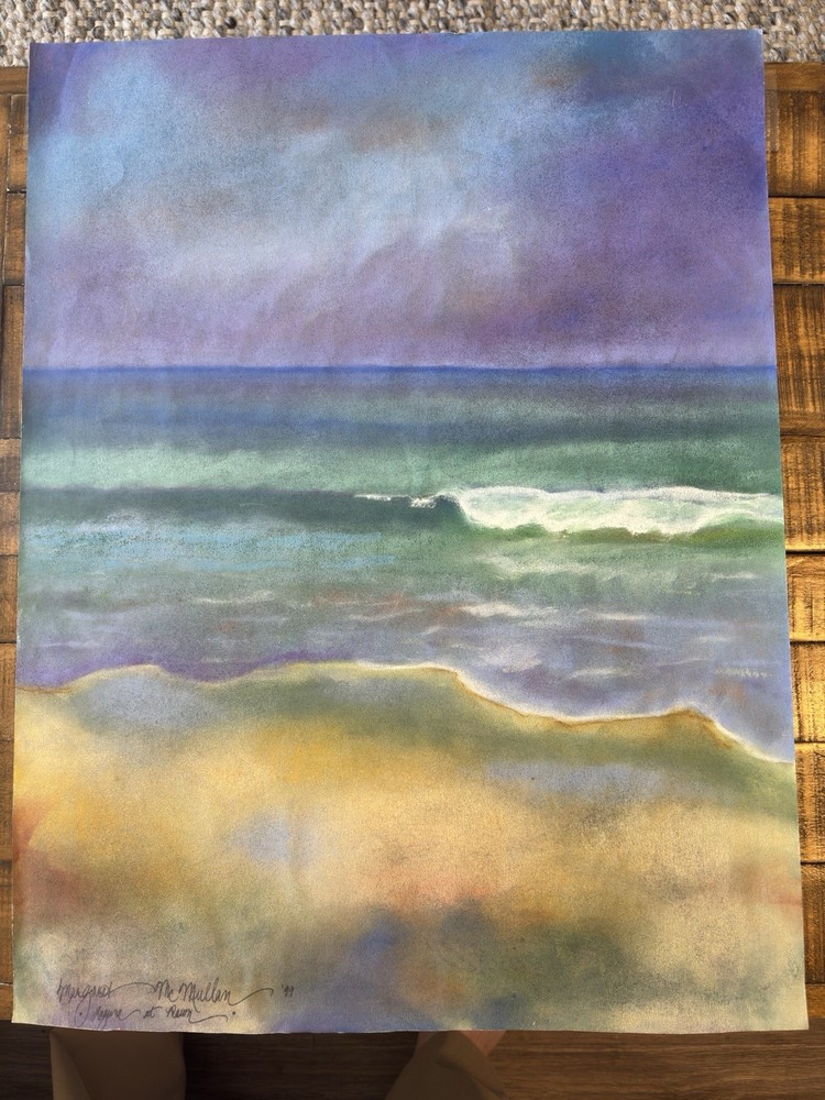 Original Soft Pastel Seascape ‘Sunrise at Dawn’ – Vibrant Ocean Sunset 19×24