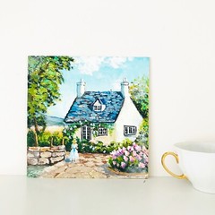 House Portrait Ireland Wall Art Irish Art Cottage Core Decor 8х8″ Irish Cottage