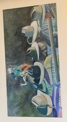 Original Watercolor Painting Rodeo Time Cowboy Western Art Tom T. J. Gress 57”