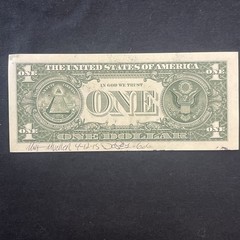 CRAZY 1 Dollar Bill Original painting Graffiti Art Street Art Outsider Art