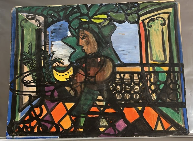 Amelia Pelaez 1940’s Oil on Paper, 15″H x 19½”W.
