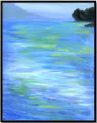 Ocean Waves Painting, Impressionist Seascape Art 11×14
