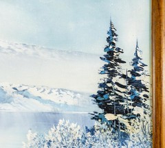 Bob Ross Painting Signed 18×24 Inch Original on Canvas w/ Bob Ross Inc COA