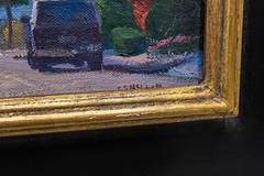 Eric McLean “End of the Road” Plein Air Original Oil Board 8.5″ x 11.5″